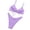 Purple, variant on Lovzfmll Women's Bikini Sets, Solid Color Underwire Two Piece Push Up, Padded Triangle Bikini for Beach
