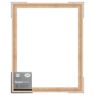 Ampersand Art Floaterframes Thin Edge (1/4" Face) 1-7/8" Frame Profile for 1-1/2" Deep Artwork 16" x 20" Maple