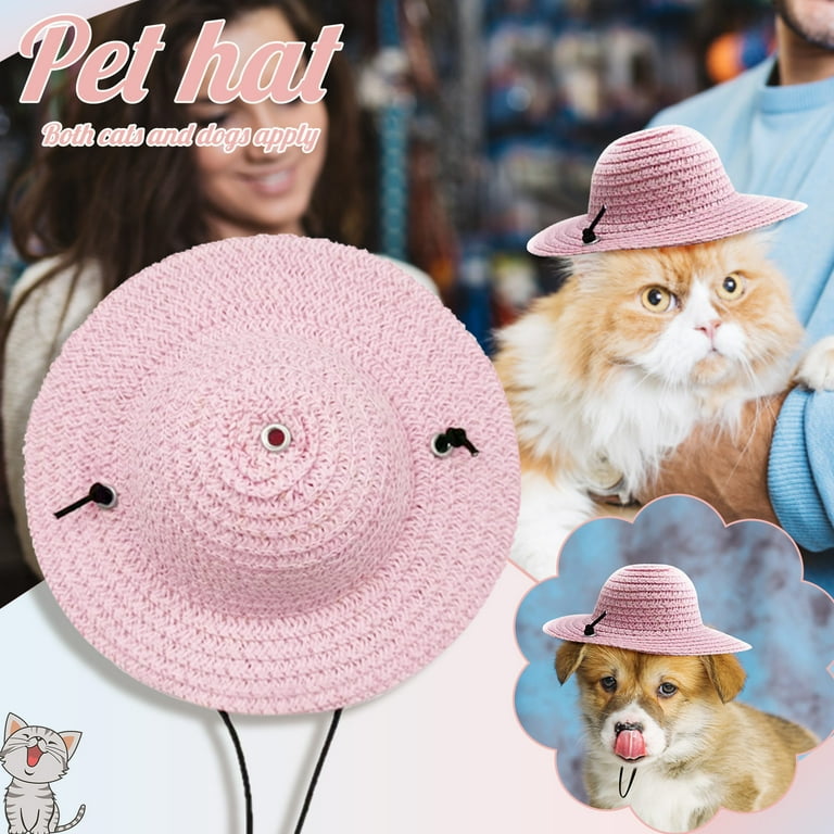 Straw hat pet shade for cats and dogs Straw hat pet shade for cats and dogs