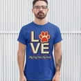 thumbnail image 3 of Tee Hunt Dog Paw Love T-Shirt My Dog Stole My Heart Men's Tee, Blue, Small, 3 of 5