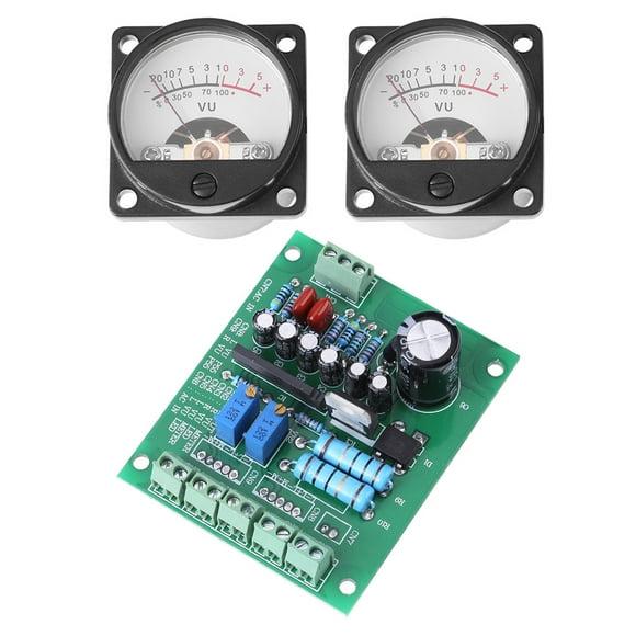 VU Panel Meter,2x pcs VU Meter Audio Level Amplifier Warm Back Light Recording Best in Class