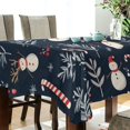 thumbnail image 5 of Yayeee Tablecloths 60" x 90" Rectangle Wrinkle Resistant Party Table Cover, Jolly Snowman, 5 of 8