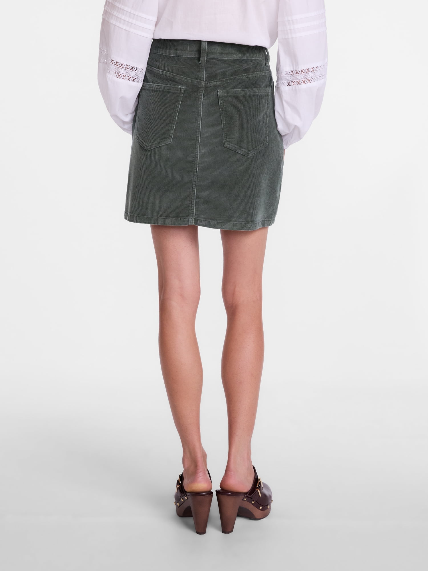 Scenario Women's and Women's Plus Corduroy Mini Skirt, 17" Length, Sizes 0-28