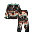 thumbnail image 2 of Kll Glitch Screaming Skull Print Women'S Long Sleeve Pajamas With Pants Sleepwear Loungewear 2 Set-X-Large, 2 of 9