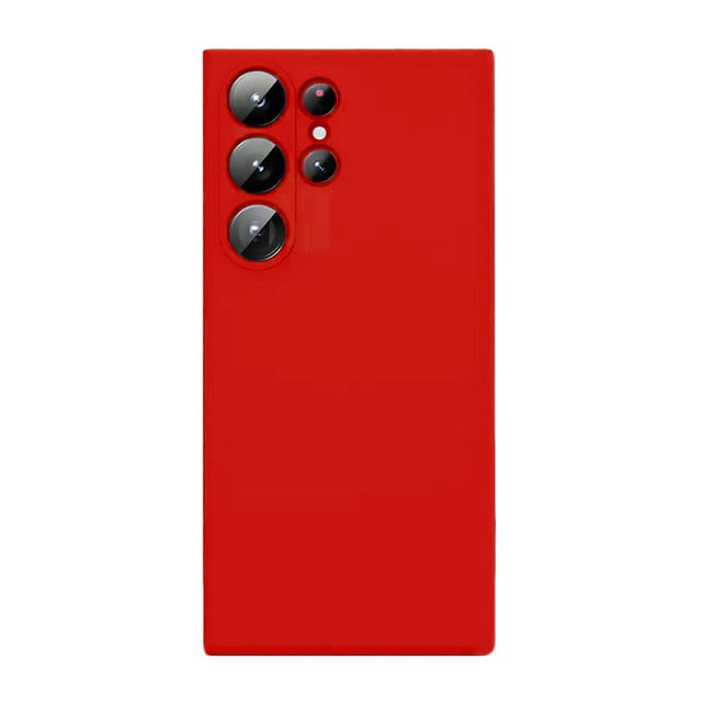 PANDACO Étui Souple à Étui Mate Rouge pour Samsung Galaxy S23 Ultra