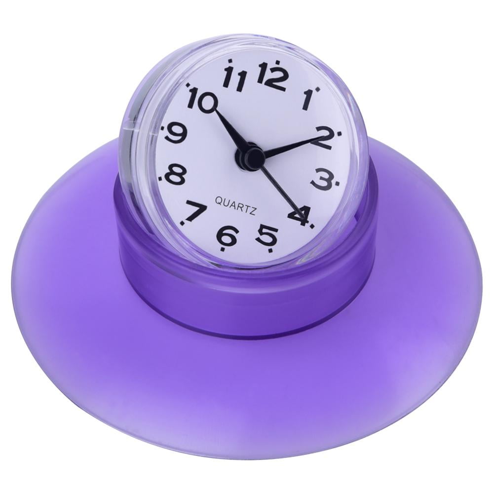 Mgaxyff Quartz Clocks, Mini Cute Bathroom Kitchen Mirror Suction Wall