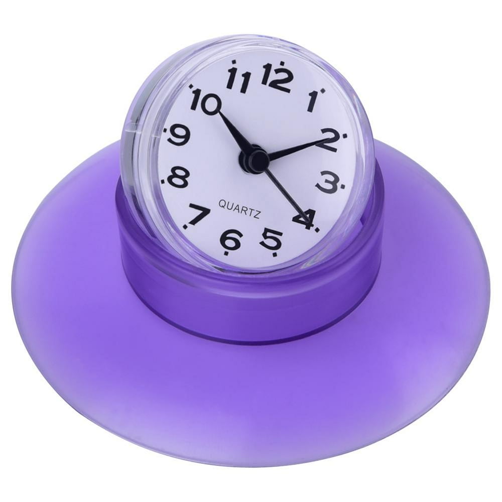 Mgaxyff Quartz Clocks, Mini Cute Bathroom Kitchen Mirror Suction Wall