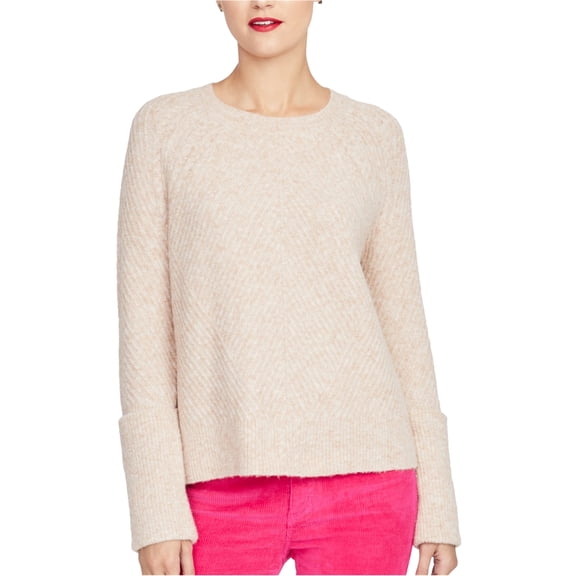 Rachel Roy Womens Wide-Cuff Pullover Sweater, Pink, X-Large