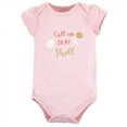 thumbnail image 2 of Little Treasure Baby Girl Cotton Bodysuits 3pk, Sea Shells, 6-9 Months, 2 of 4