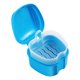 thumbnail image 1 of EeaseMX ROSENICE - Caja para baño de dentaduras postizas, retenedor de ortodoncia dental, estuche para guardar dentaduras postizas con colador (azul cielo), 1 of 7