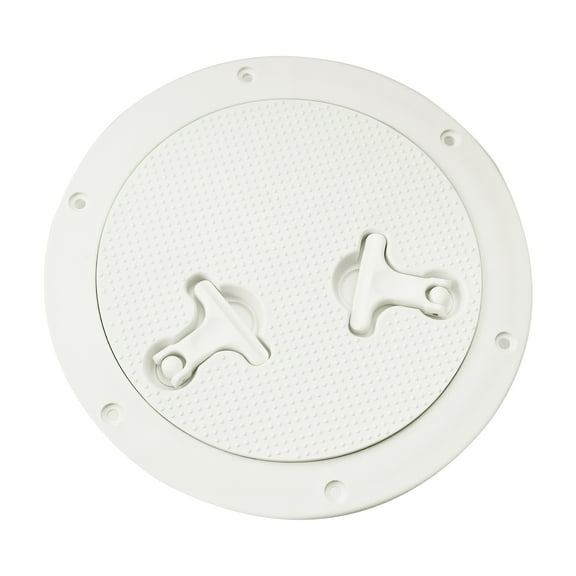 Unique Bargains 8 Inch Boat Inspection Deck Plate Hatch Marine Round Inspection Hatch with Detachable Cover White