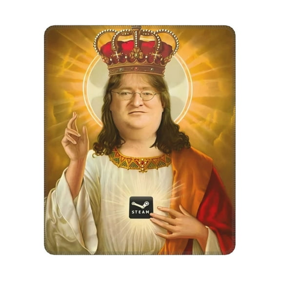 Gabe Newell Non-Slip Rubber Mouse Pad 10x12in