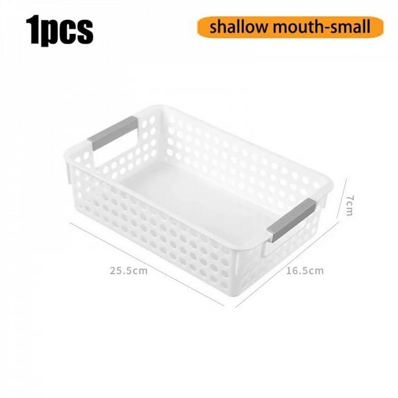 Household Desktop Miscellaneous Storage Basket Snack Toy Storage Plastic Shelf Dormitory Kitchen Tabletop Minimalist Storage Box