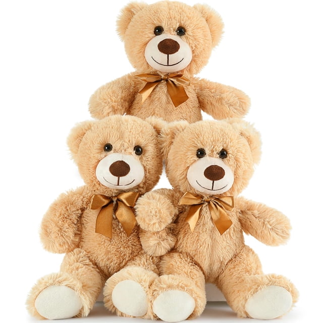 Ositos de peluche MaoGolan para baby shower de 13,5 cm, paquete de 3 unidades