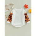 thumbnail image 4 of Bagilaanoe Newborn Baby Girl Thanksgiving Romper Long Sleeve Bodysuit Letters Turkey Print One Piece Short Jumpsuit 3M 6M 12M 18M Infant Casual Tops, 4 of 8