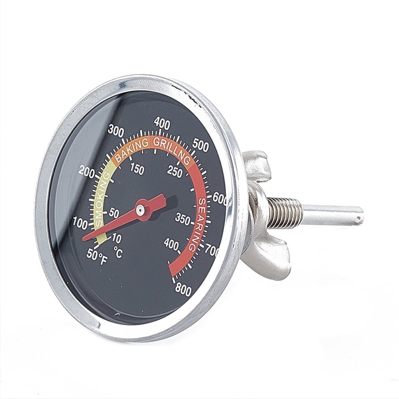 Stainless Steel BBQ Barbecue Smoker Grill Thermometer 10-400℃ Temperature Gauge 