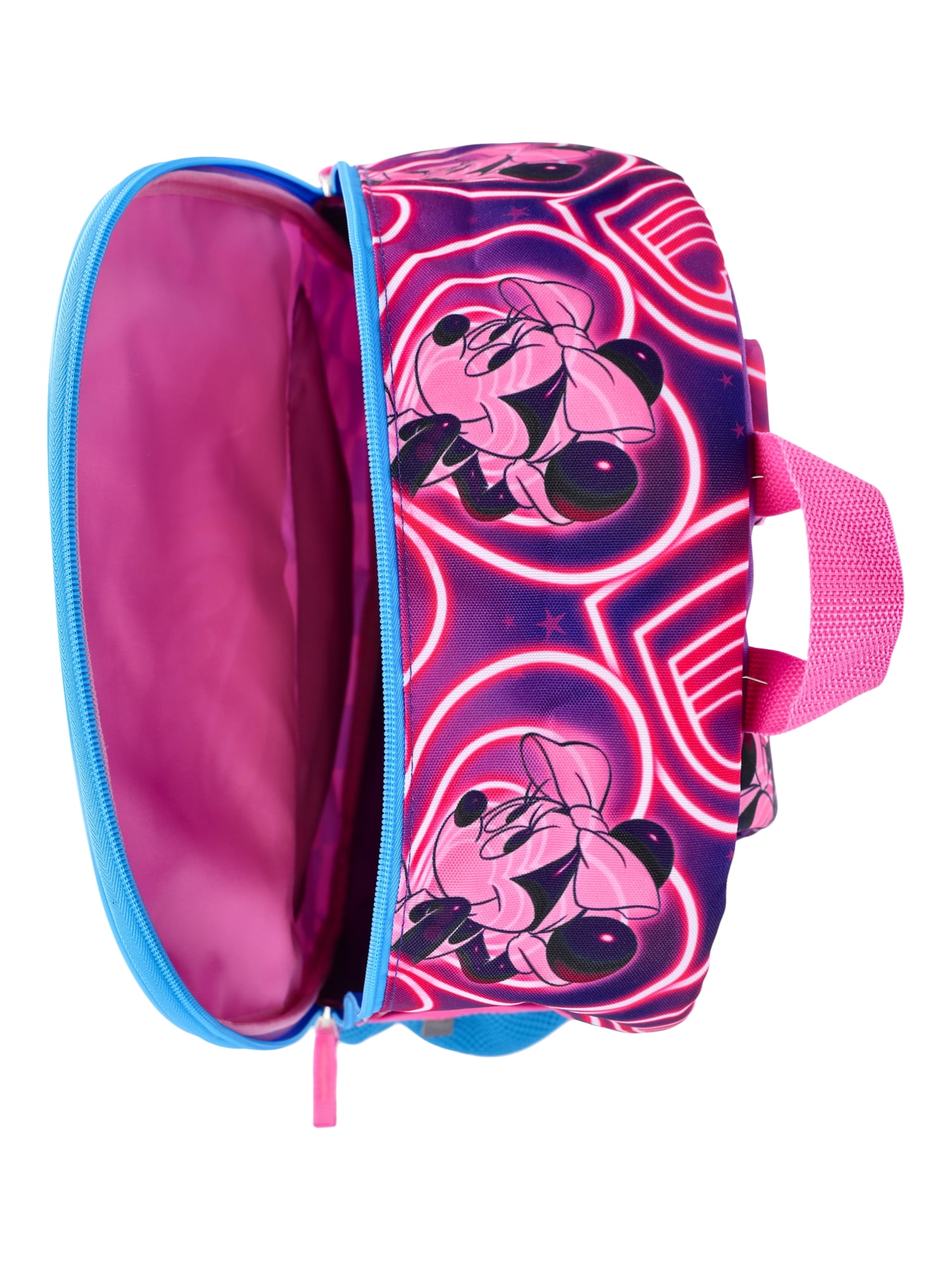 Disney Minnie Mouse Girls' 17" Heart Light Up Backpack, Purple