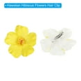 thumbnail image 3 of Uxcell Flores de Hibisco Hawaiano Flores Artificiales Clip para el Cabello DIY Flor de Hibisco Espuma Amarilla 10 Paquete, 3 of 6