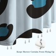 thumbnail image 6 of Light Blue and Black Of Leopard Print Shower Curtain 84"x72" ,Bathroom Decorative Shower Curtains Set with 12 Hooks,Modern Waterproof Washable Shower Curtain, 6 of 6