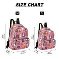 thumbnail image 3 of Fashion Quilted Backpack for Women Lightweight Travel Daypack Casual Bag for Shopping Travel Colorful Cartoon Halloween Icons S, 3 of 7