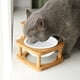 thumbnail image 5 of Laklulu Cuenco para Perros Cuenco de cerámica para Comida para Gatos con Soporte de Madera Cuenco elevado para Gatos Cuenco para Comida para Perros Cuenco para Agua, 5 of 5