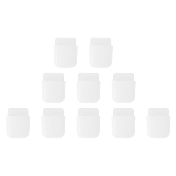 SEWCHICS PP Wall Mount Remote Holder Phone Support Lightweight Home Use White 10Pcs