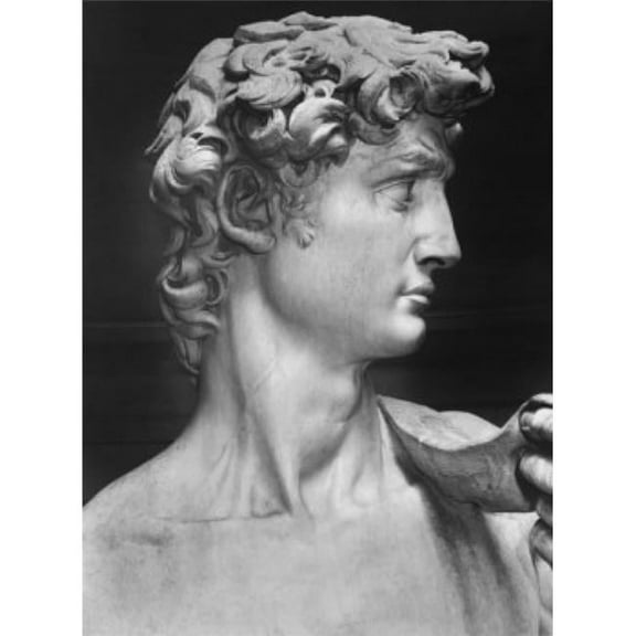 David 1501-1504 Michelangelo Buonarroti 1475-1564 Italian Marble Galleria Dell Accademia Florence Italy - 18 x 24 in.