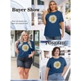 thumbnail image 3 of XCHQRTI Daisy T Shirts Women Plus Size Graphic Tshirts Casual Short Sleeve Oversized Tee, 3 of 7
