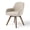 Linen / Sand - 【Set of 2 】- 19.5" Seat Height, variant on WOOW DEPOT Swivel Dining Chairs Set of 2, Upholstered PU Leather w/ High-Back & Arm & Rubberwood Legs, Modern Side Chairs for Kitchen Living Room Office, Black
