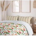 thumbnail image 6 of Ambesonne Vegetable Duvet Cover Set, Cartoon Food Art Pattern, 2-Calking, Multicolor, 6 of 7