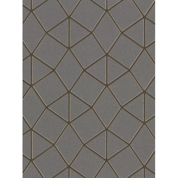 Brewster Albion Taupe Geometric Wallpaper