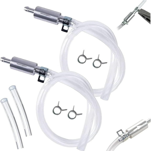 2 PCS Brake Bleeder Hose,Motorcycle Brake Bleeder Kit, One Way Check Valve Tube Bleeding Tool Kit for Hydraulic System Bleeding for Car Motorcyle Clutch,Soft Tube with Metal Clips