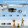thumbnail image 2 of Drone with Camera, 2K HD FPV Drones for Adults, RC Quadcopter with Gravity Control, One Key Take Off/Land, Waypoint Fly, Gestures Selfie, 3 Speed Modes, Mini Drone for Beginners with 2 Batteries, 2 of 8