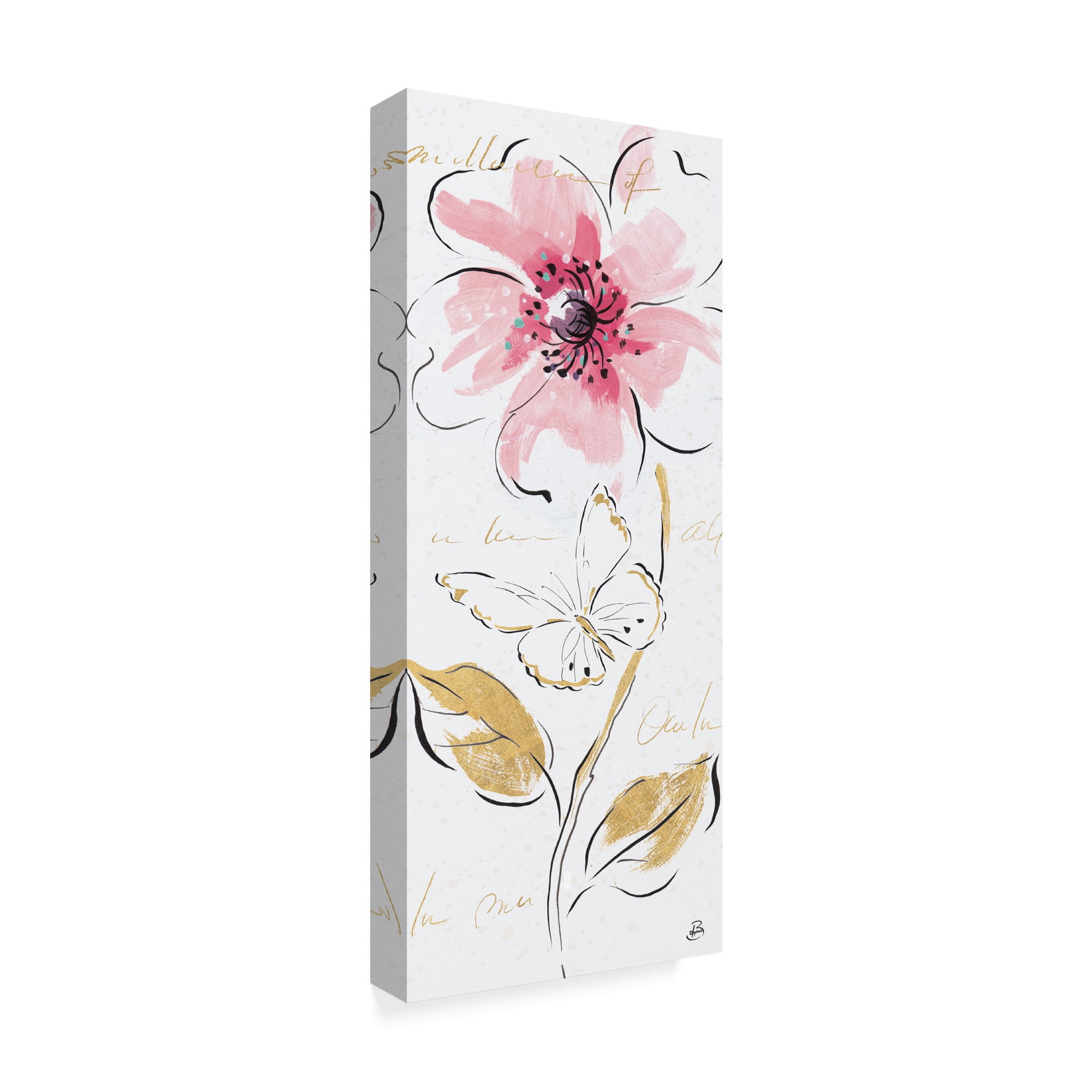 Trademark Fine Art 'Simply Pink V' Canvas Art by Daphne Brissonnet