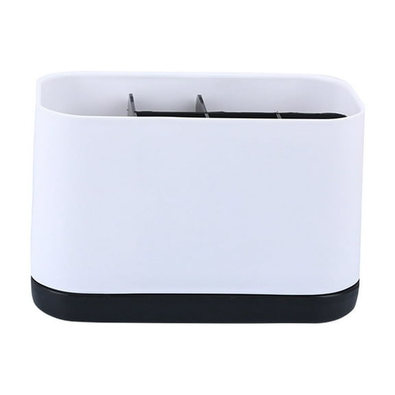 Lilixerw Toothbrush Holder Tooth Brushing Holder with Dividers for Bathrooms,Plastic Toothbrush and Toothpaste Organizer for Shower,Countertop