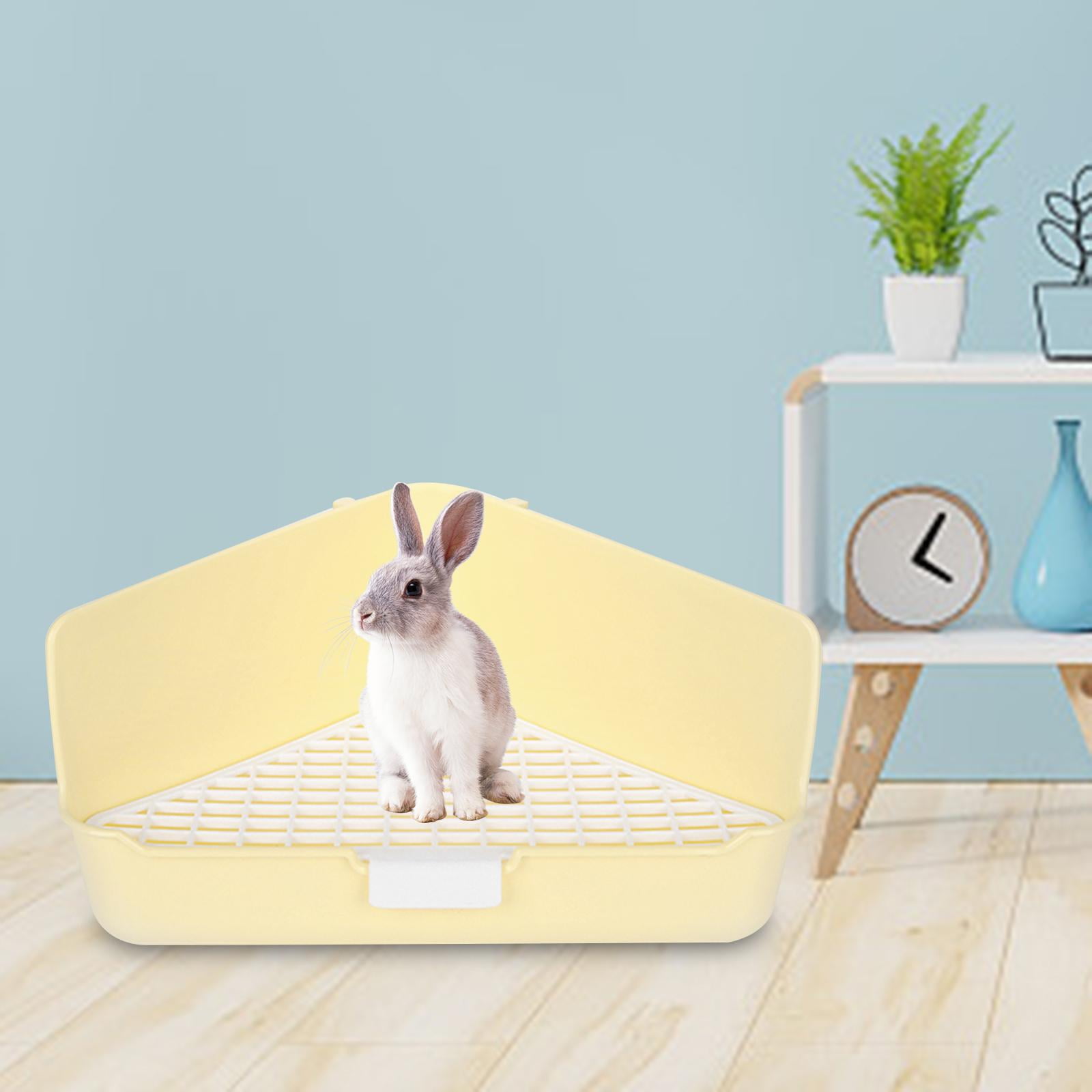 Large Rabbit Litter Box, Pet Pan, Corner Litter Box with Grating