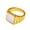 Gold, variant on HIJONES Women's Stainless Steel Squre Shell Band Engraved Wedding Knuckle Ring Silver Size 9