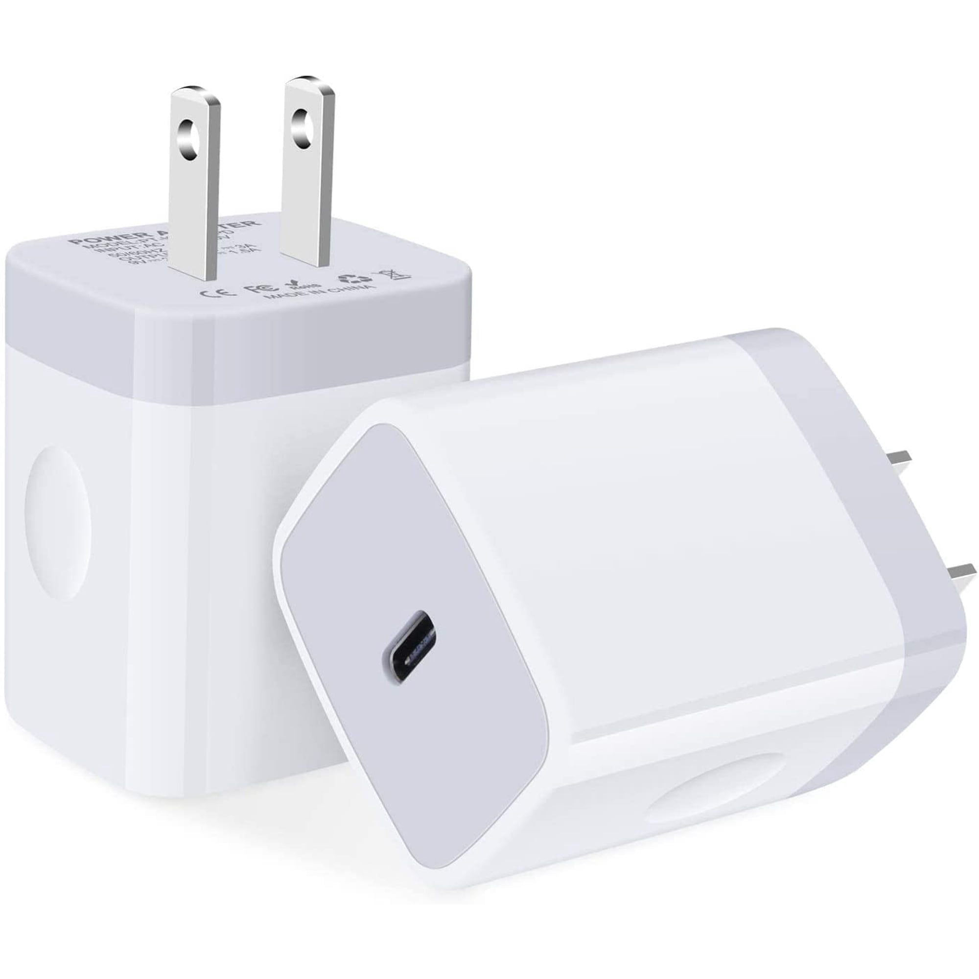 for 2-Pack 20W USB C Fast Charger Block for iPhone 15/14/13/12, for Samsung Galaxy S24/S23/A15/A14, Pixel, PD 3.0 Type C Wall Charger