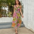 thumbnail image 3 of Retro 70s Hippie Flower Sleeveless Dress Summer Women Clothes Dress for Pregnant Women Dresses, 3 of 9