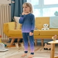 thumbnail image 5 of joogoo Starry Blue Gradient Stars 2 Piece Long Sleeve Tee and Pants Cotton Pajama Set 8Y, 5 of 7