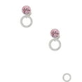 thumbnail image 2 of Delight Jewelry Silvertone Philippians 4:13 Eternity Ring Pink Crystal Clip on Earrings, 2 of 5