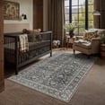 thumbnail image 5 of BERTHMEER 3'x5' Small Area Rugs for Entryway Office indoor Washable Rugs Traditional Oriental Rugs Non-slip, Black, 5 of 6