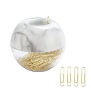 Magnetic Paperclips Dispenser Holder Box Round Paper Clips Desk Organizer for
