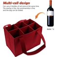 thumbnail image 2 of 2 uds Porte-bouteille De Vin Sac,sac Bouteille En Feutre,sac Vin 6 Bouteilles, Sac De Rangement En Feutre Pour Bouteille De Vin Avec Sparations A, 2 of 5