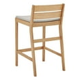 thumbnail image 4 of Riverlake Outdoor Patio Ash Wood Bar Stool in Natural Taupe, 4 of 7