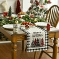 thumbnail image 3 of Smile Waterclor Buffalo Plaid Winter Christmas Table Runner 13 x 72 Inch, 3 of 8