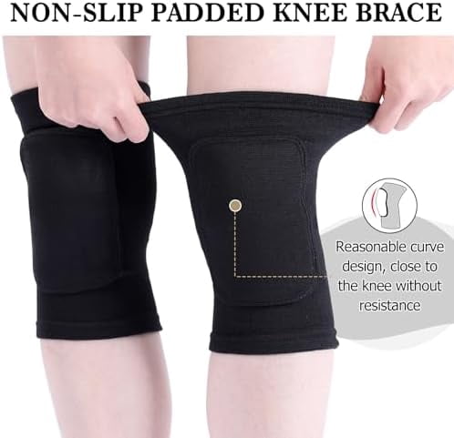 WLIKKS 3 Pairs Dance Knee Pads Women Protective Non-Slip Knee Pads for Yoga Cheerleading Pole Floor Dance Volleyball