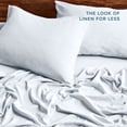 thumbnail image 3 of Bare Home Washed Sheet Set - Premium 1800 Collection - Deep Pocket - 4 Piece - Full, White, 3 of 7