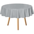 thumbnail image 1 of Clear Plastic Round Tablecloth Vinyl PVC Table Cloth Protector Oil Spill Proof Wipe Clean Table Cover for Dining Tables Parties Camping Crystal Clear, 1 of 7