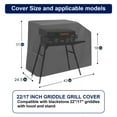 thumbnail image 2 of Griddle Cover for Blackstone 22 Inch 17 Inch Griddle with Hood and Stand - 600D Flat Top Grill Cover Heavy Duty & Waterproof, 2 of 5
